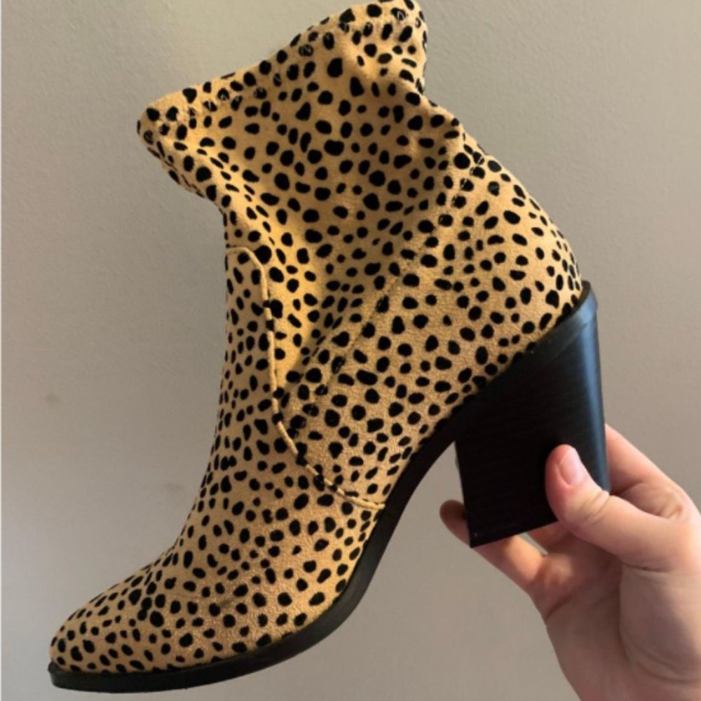 Justfab Cheetah Print Booties